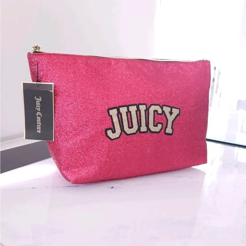JUICY COUTURE SPARKLING BEAUTY BAG - PINK (NEW WITH TAGS)